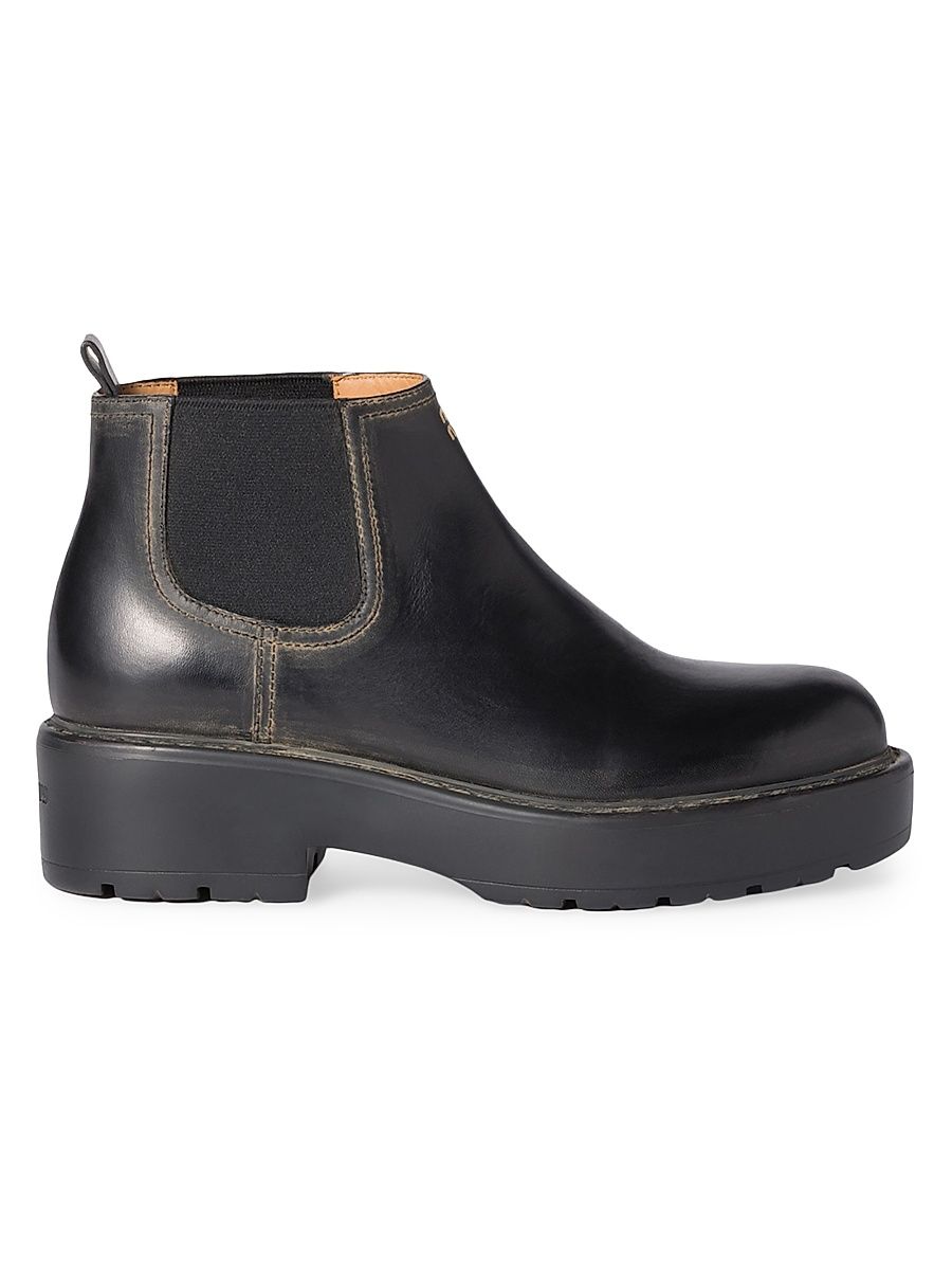Women's Leather Booties - Black - Size 8.5