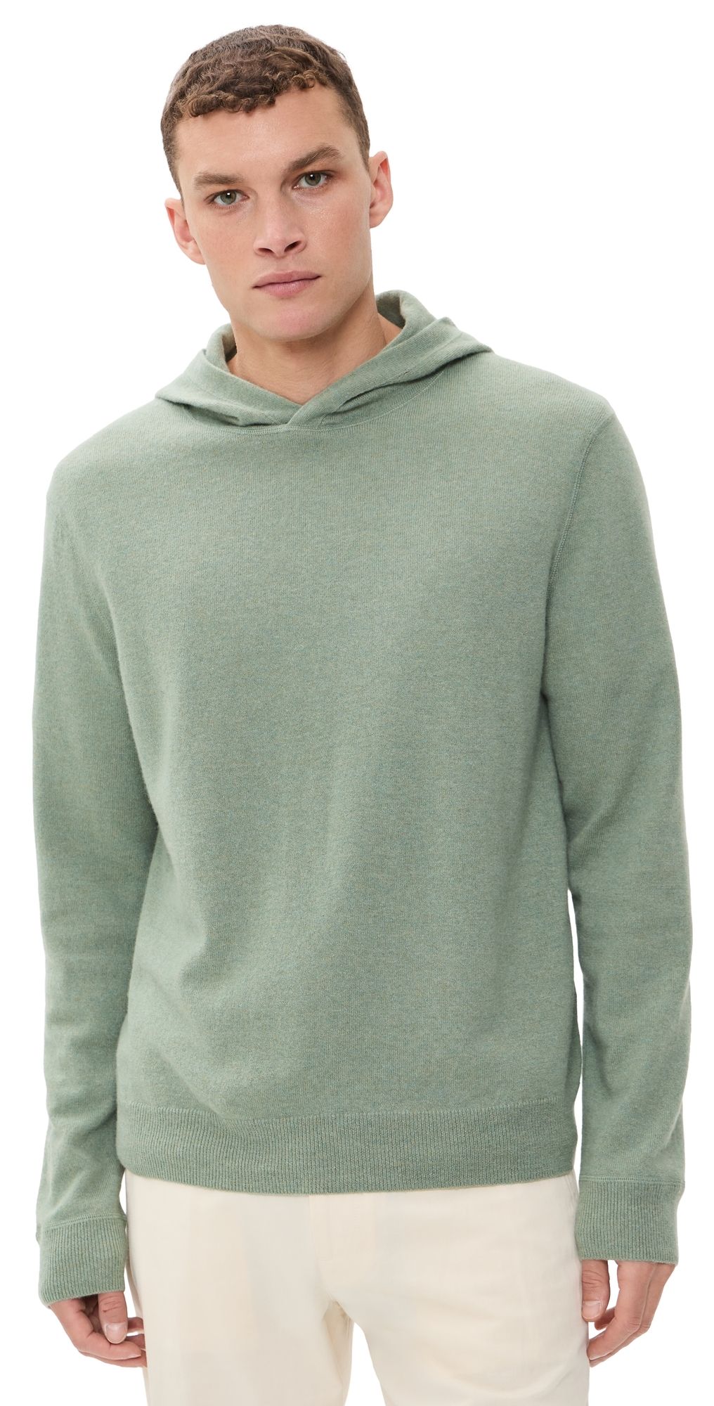 RLX Ralph Lauren Washable Cashmere Sweater Hoodie Fern Green Heather M