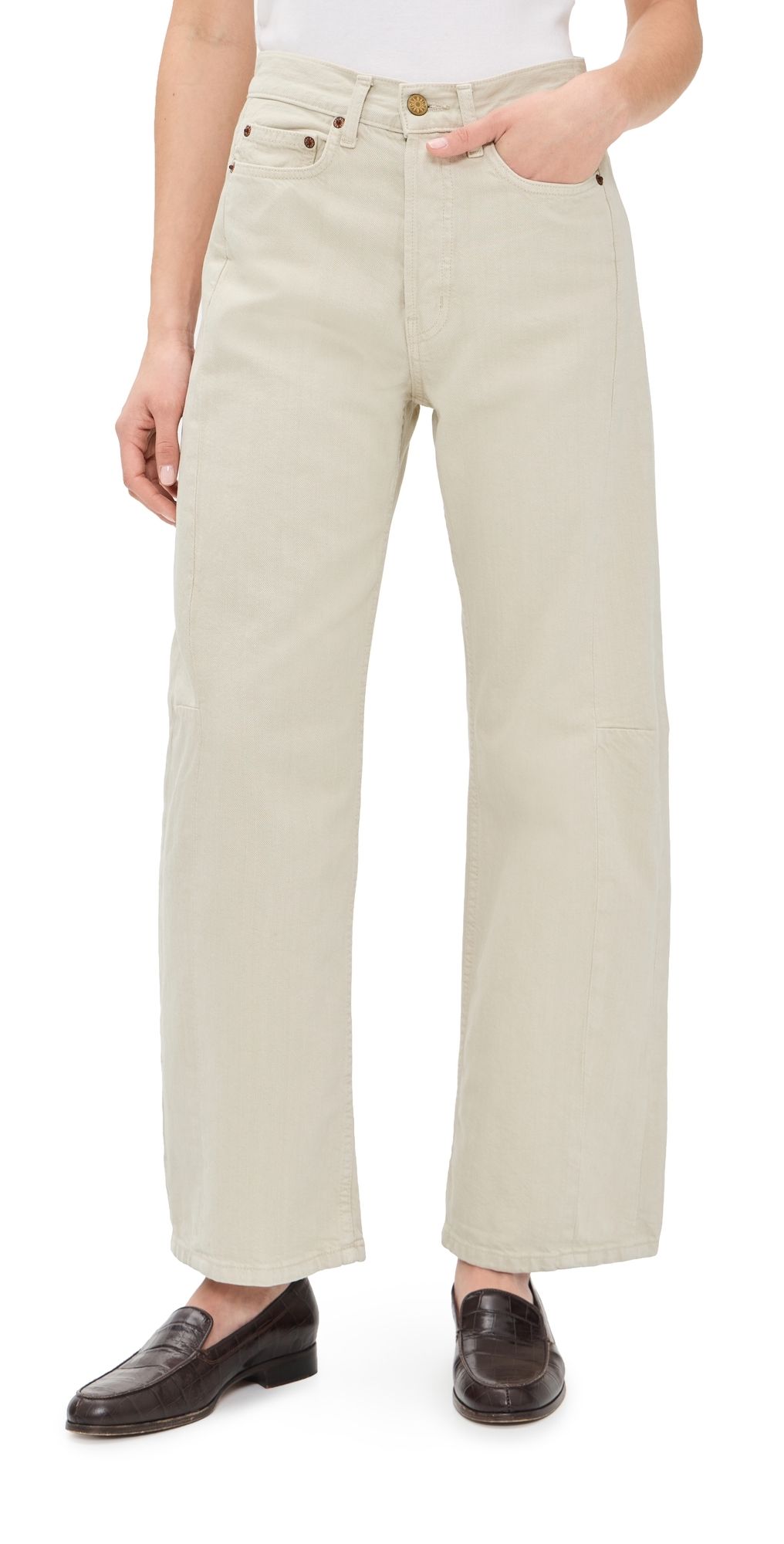 B Sides Slim Lasso Jeans Chalk Overdye 26