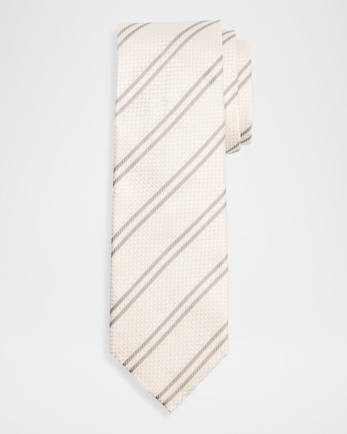 Men & apos;s Woven Diagonal-Stripe Silk Tie