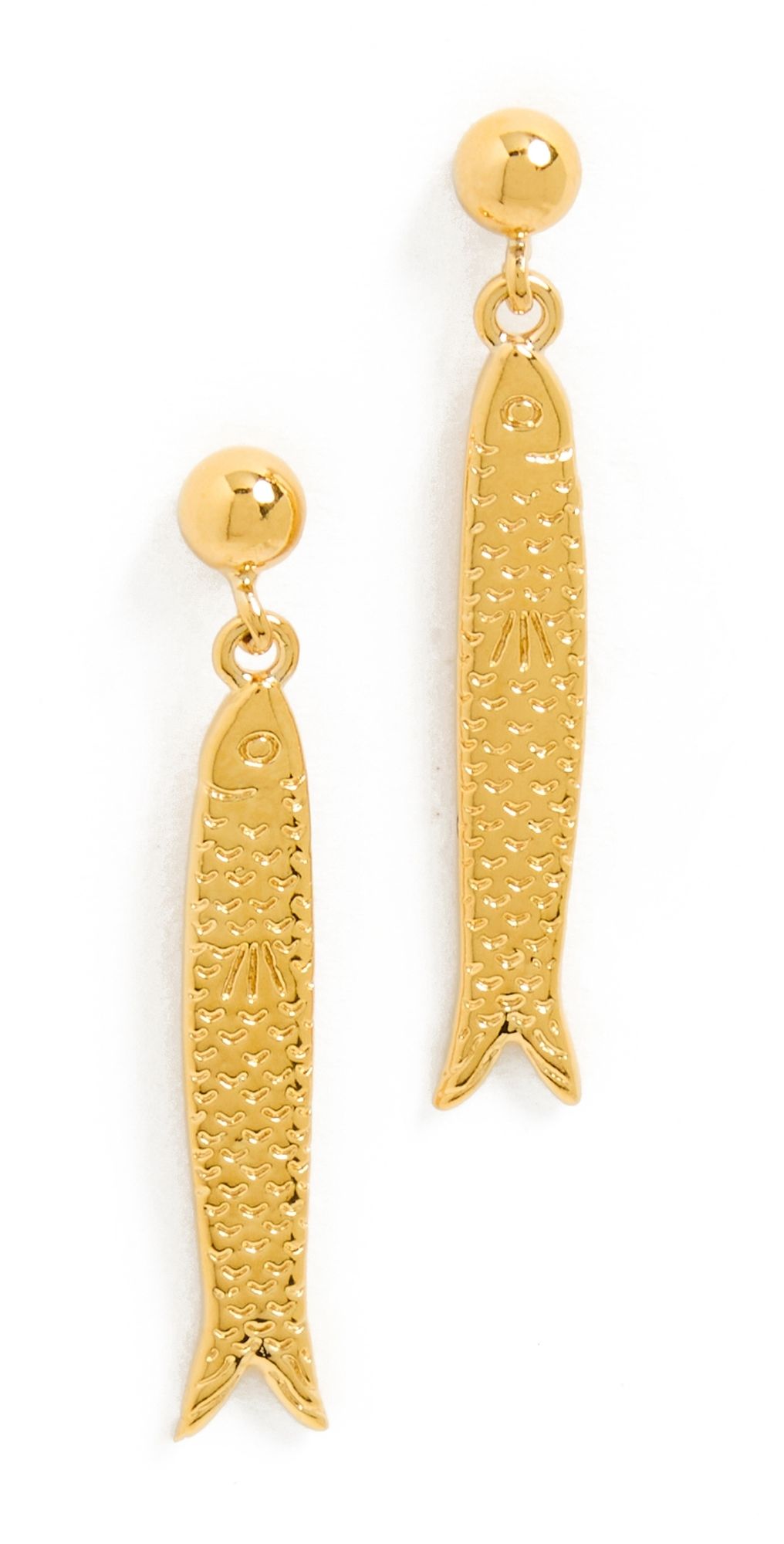 Anni Lu Hippie Fish Earrings Gold One Size