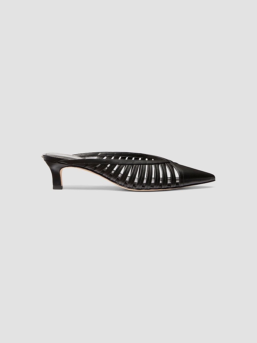 Women's Adriana 55MM Kitten Mules - Black - Size 5