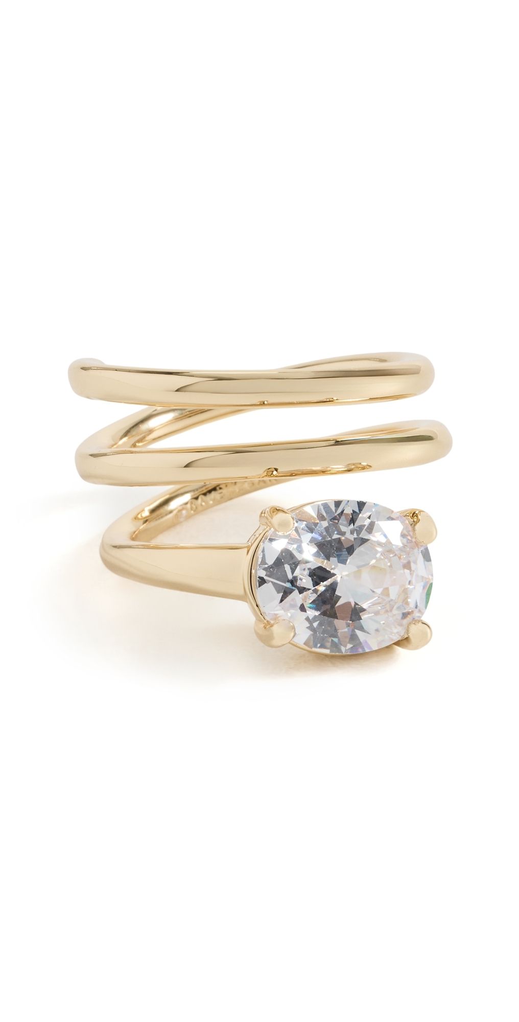 BaubleBar Jennifer Gold Spiral Ring Gold 6