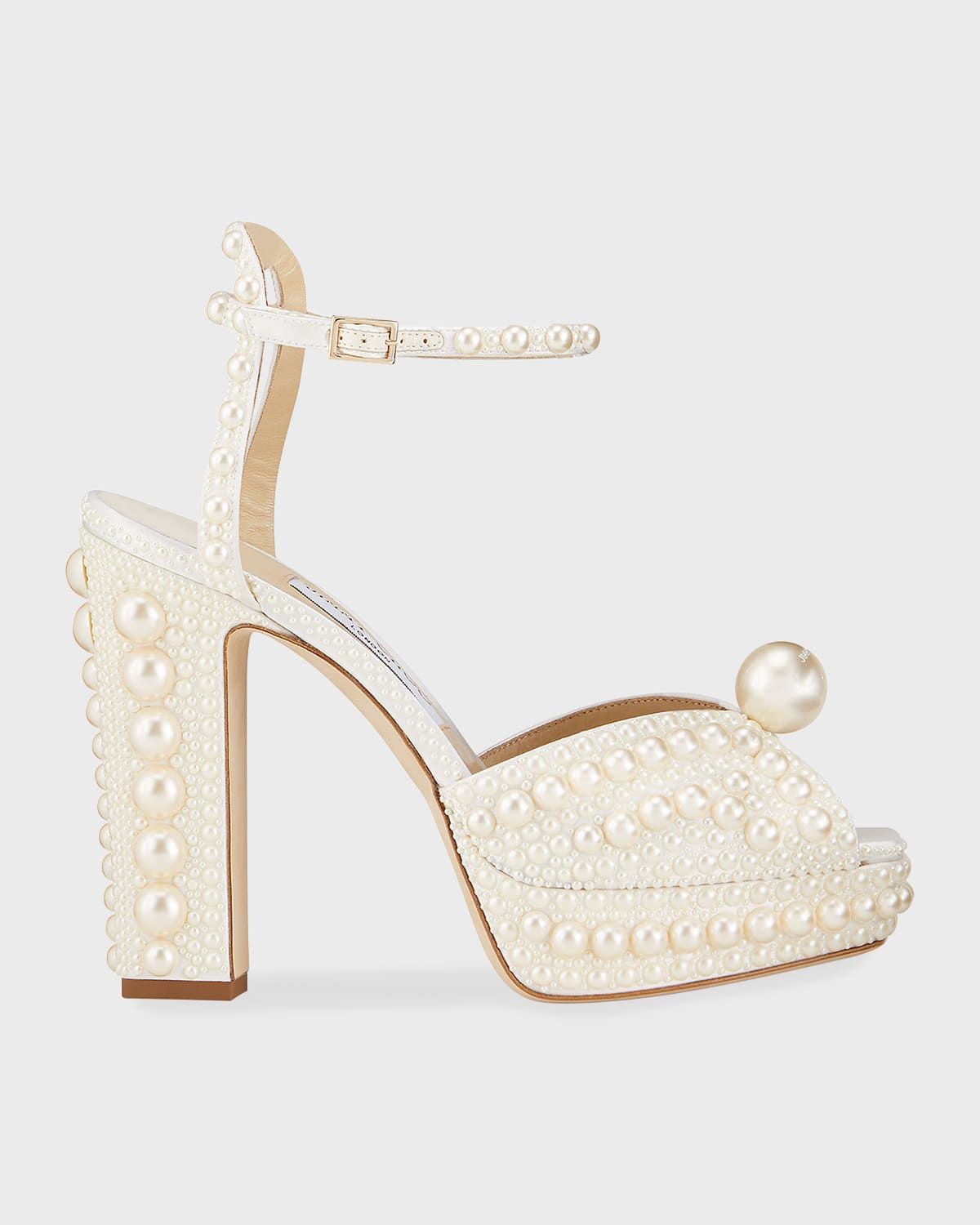 Sacaria 120mm Pearly-Stud Platform Sandals