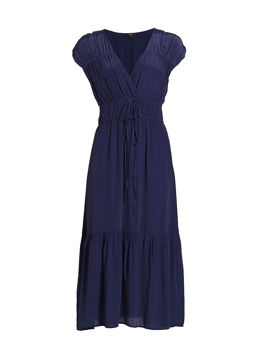 Women's Aletta Tie-Waist Midi-Dress - Admiral Blue - Size XS