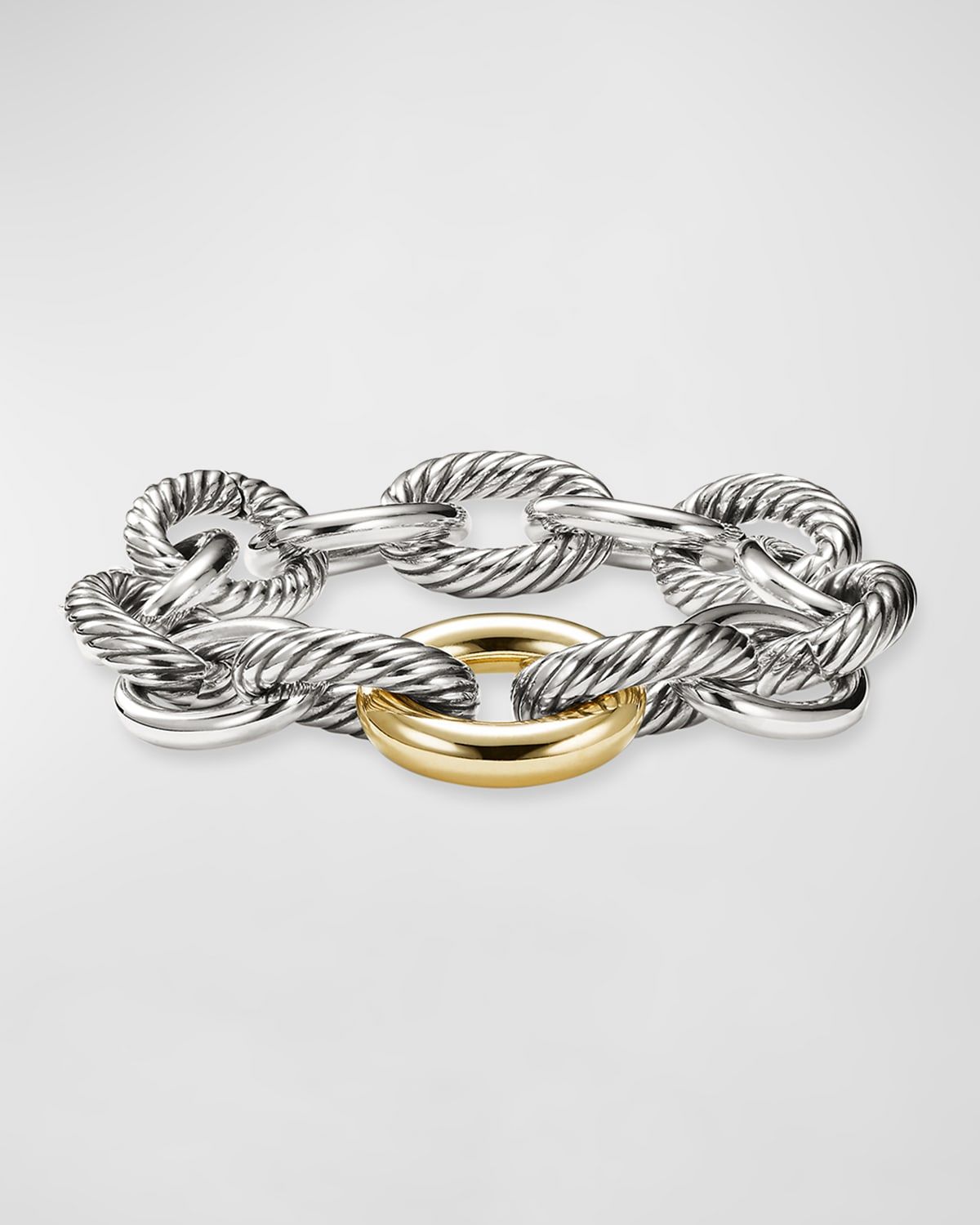 Oval Extra-Large Link Bracelet with Gold