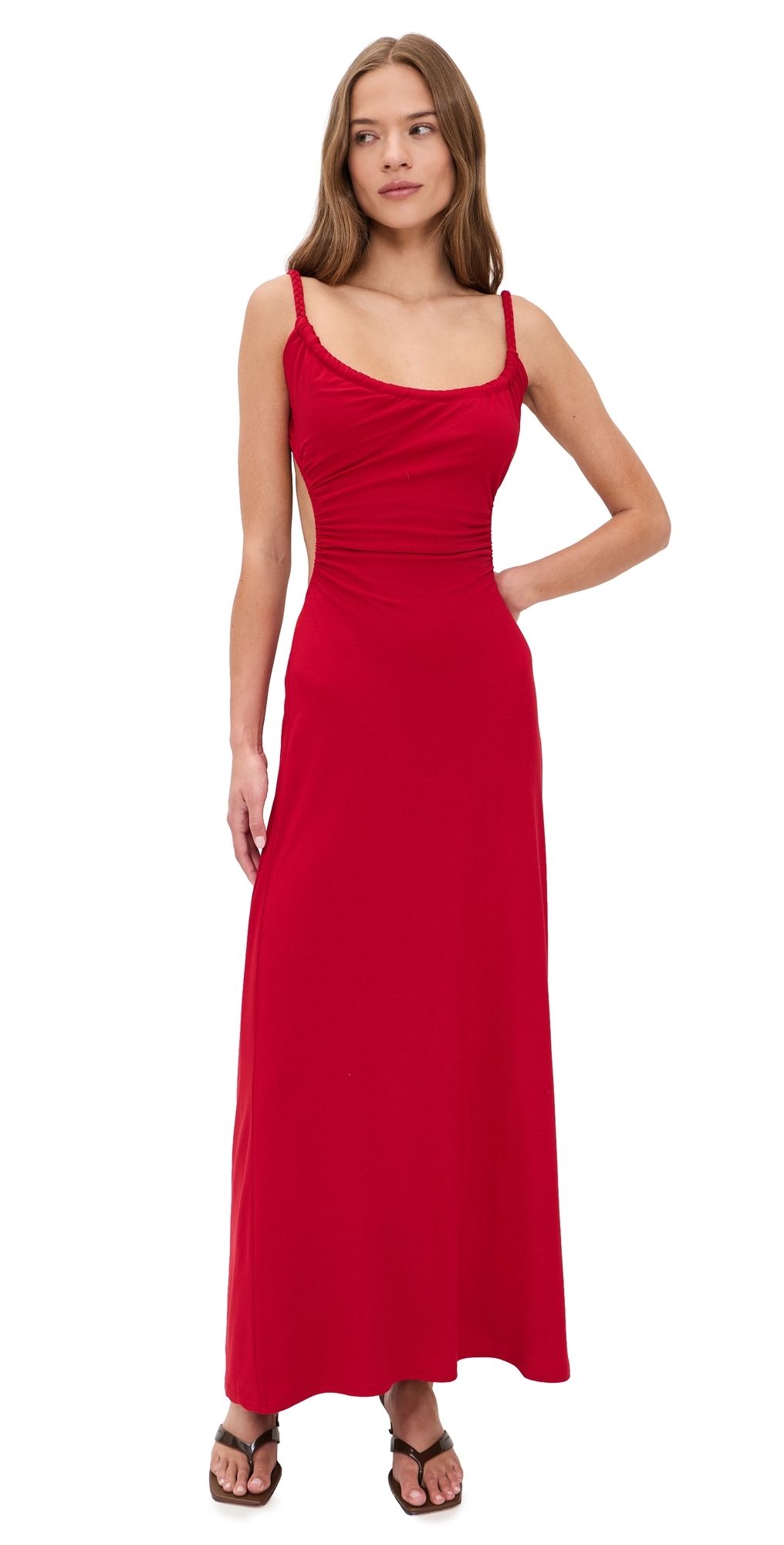 Seven Wonders Myla Braided Cut Out Maxi Dress Red XL