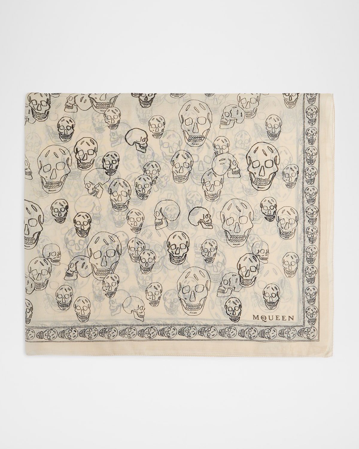 Skull Chiffon Scarf