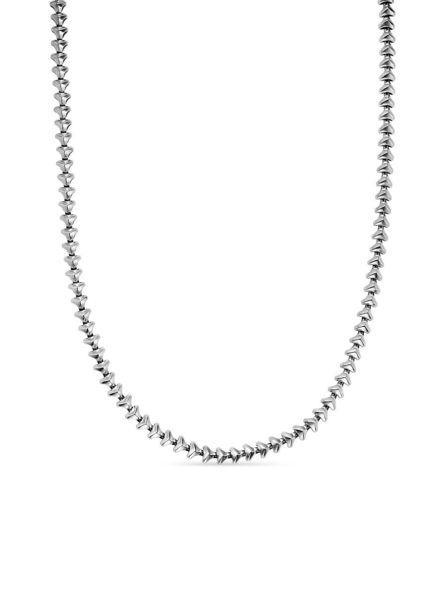 Men's Armory Necklace In Sterling Silver - Silver - Size 22