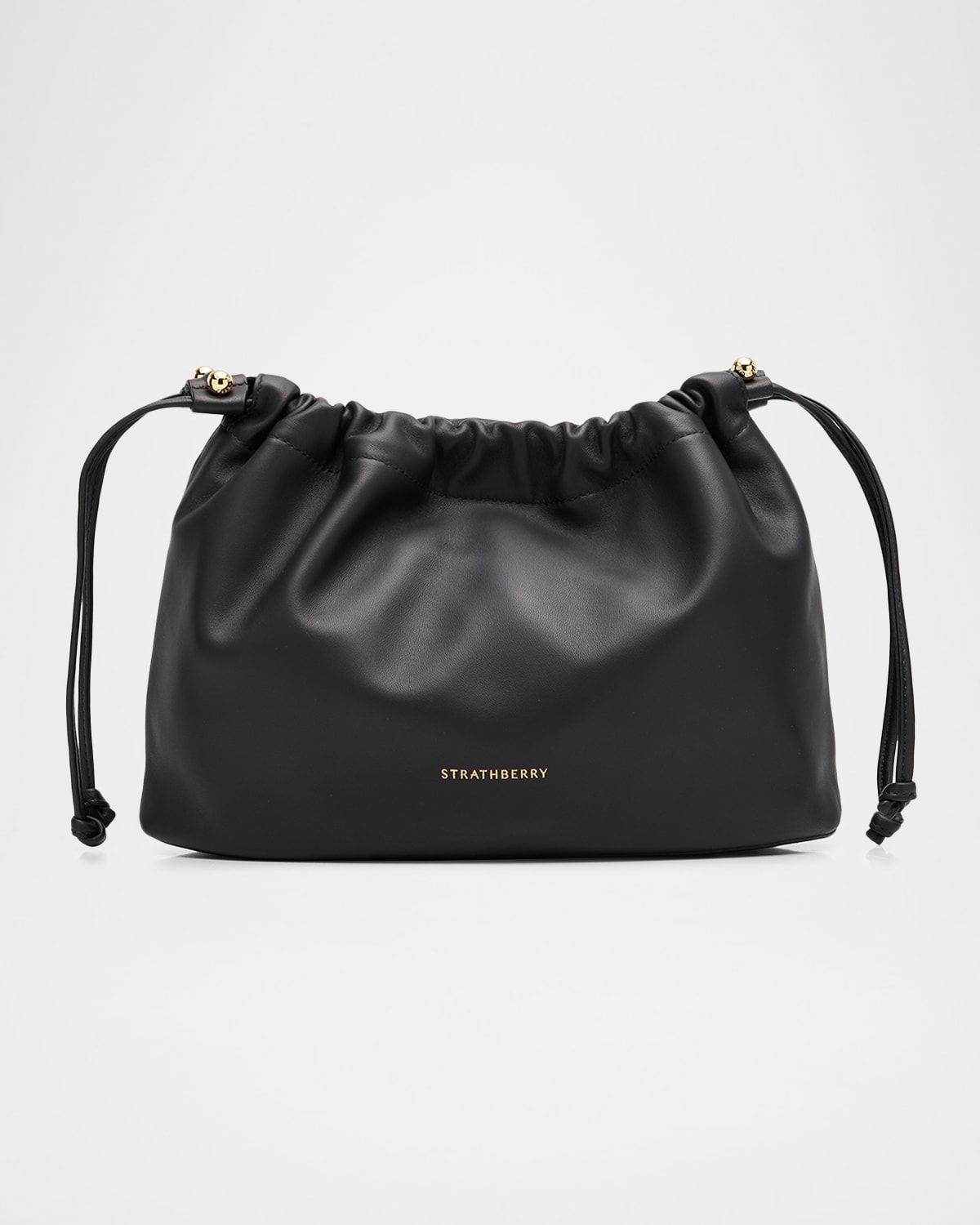 Charlotte Midi Nappa Leather Drawstring Bag