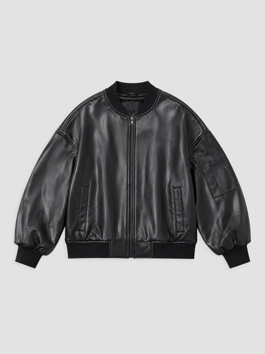 Theme Girl's Girl's Valley Bomber Jacket - Black - Size 7