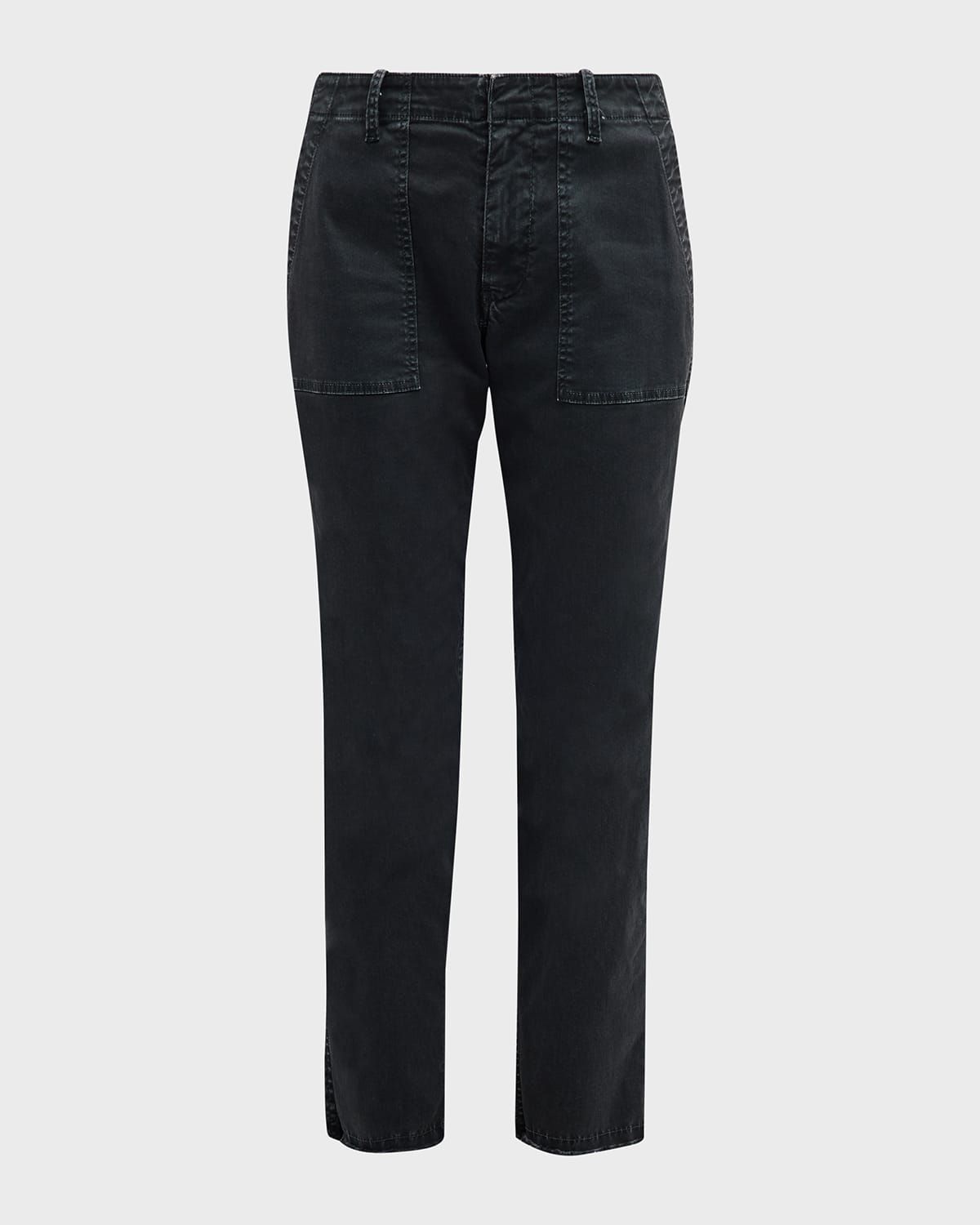 Jenna Cropped Raw-Edge Pants