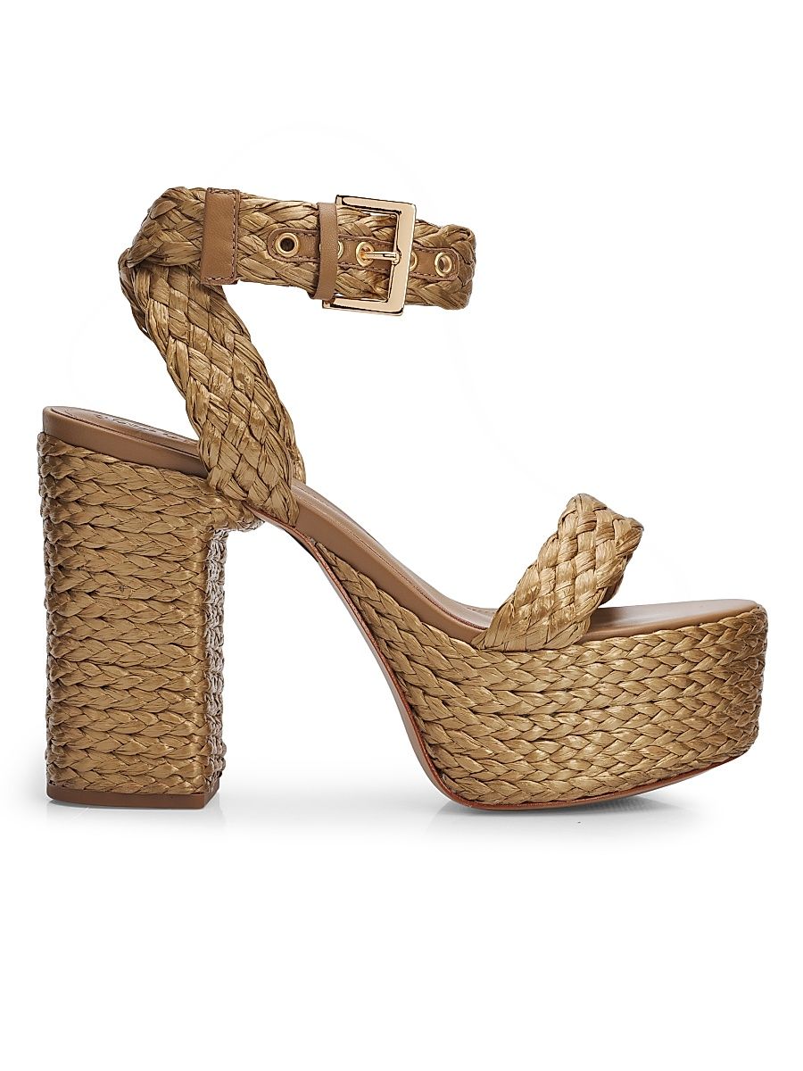 Women's Ayana 120MM Leather Platform Sandals - Bronze Sonora - Size 10