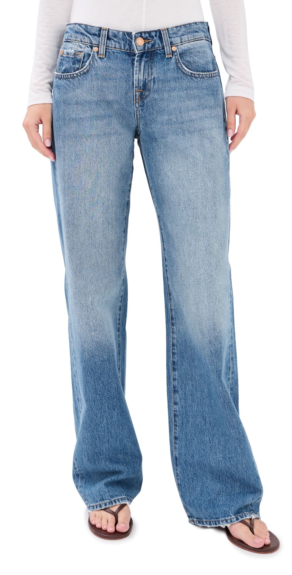 7 For All Mankind Low Straight Leg Jeans Shadowcrest 25