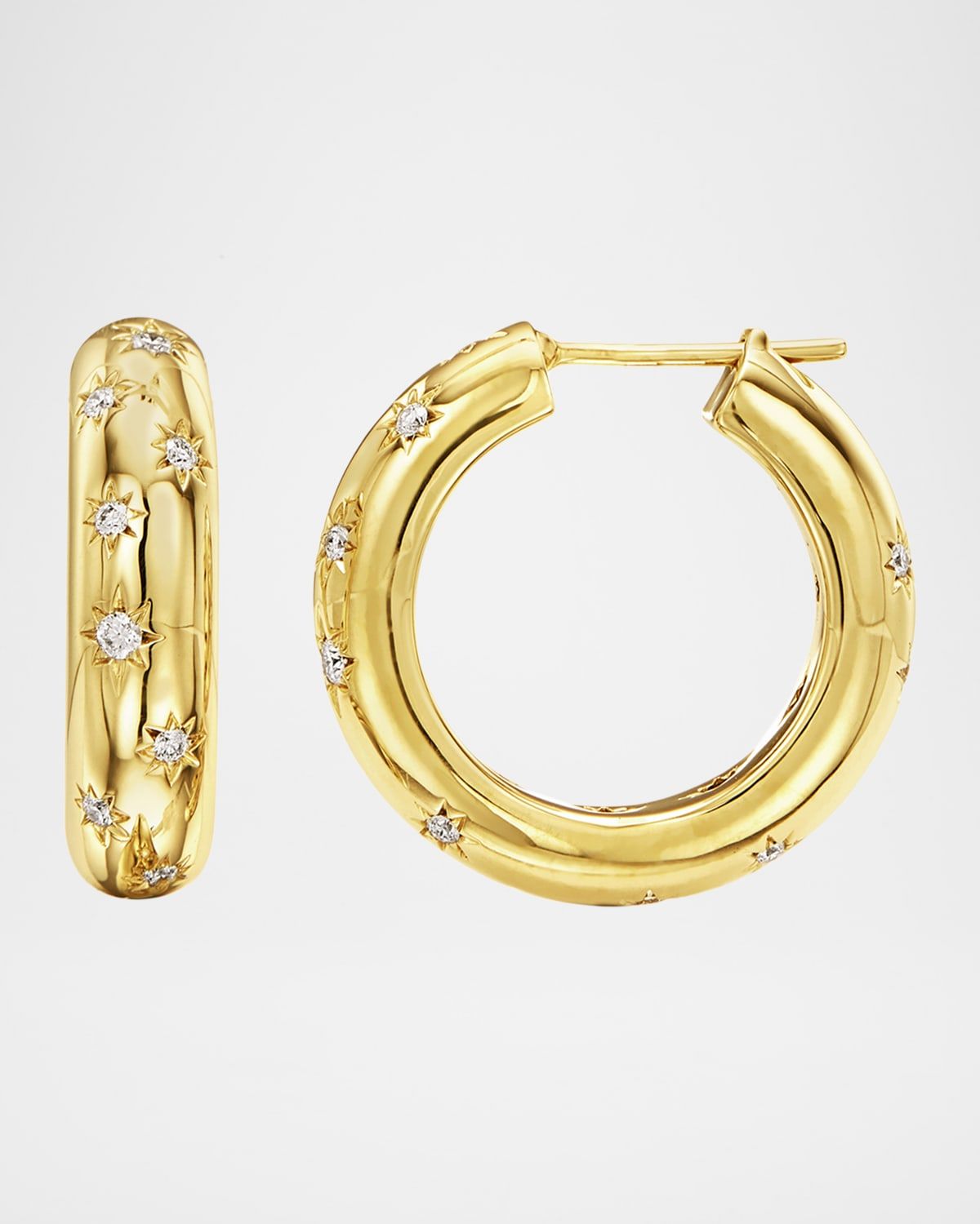 Celestial 18K Yellow Gold & Diamond Cosmos Large Hoop Earrings