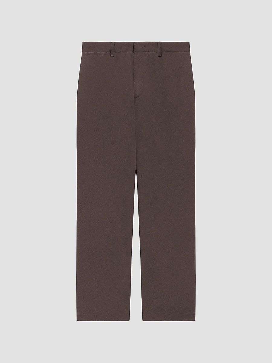 Men's Stretch-Cotton Straight-Leg Chino Pants - Classic Brown - Size 38