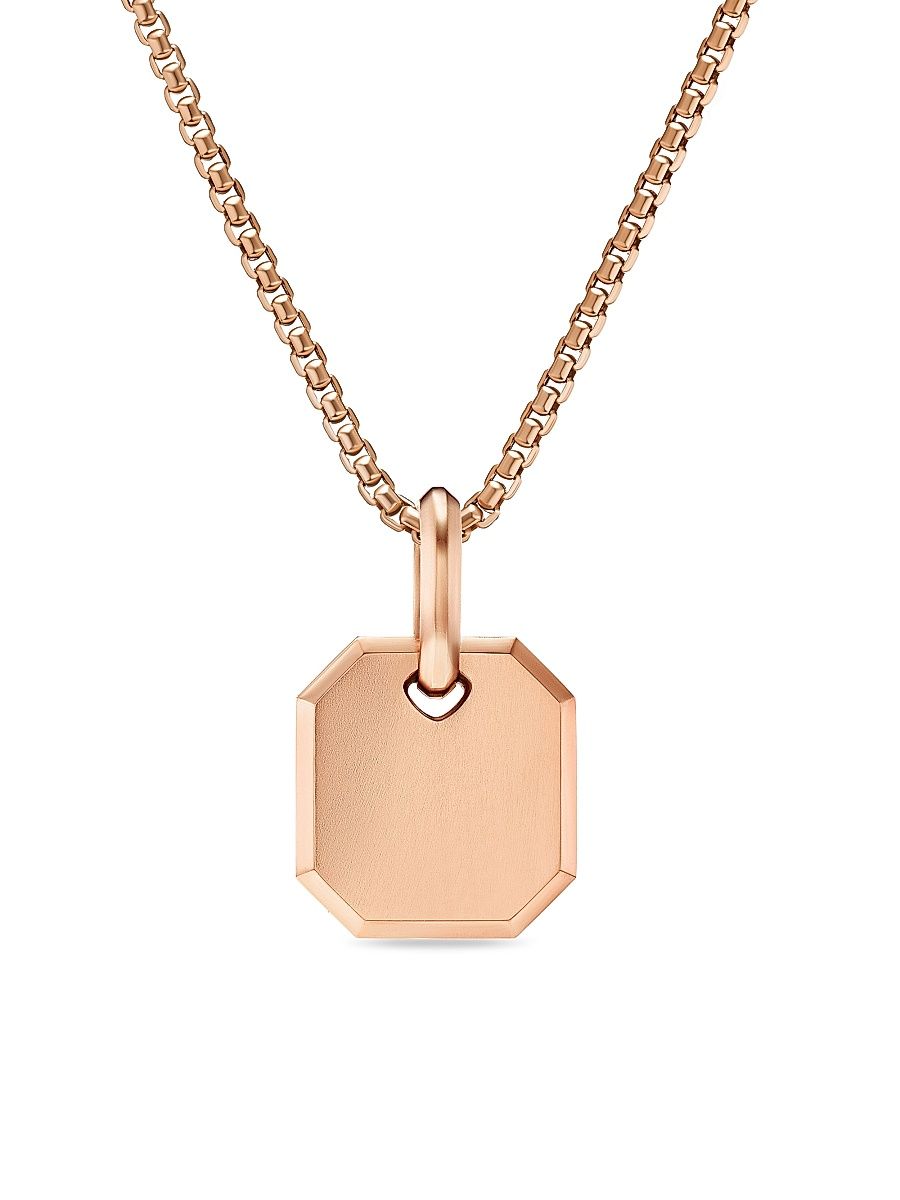 Men's Roman Amulet in 18K Rose Gold, 15MM - Gold