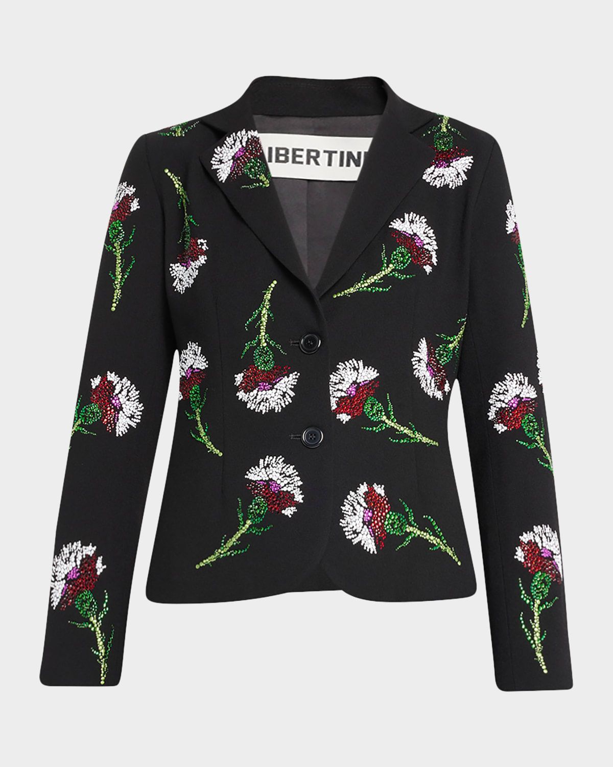 Ottoman Carnation Short Blazer with Crystal Detail