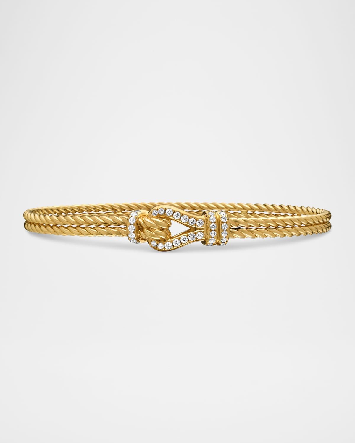 Thoroughbred Loop Bracelet with Diamonds in 18K Gold, 4.5mm