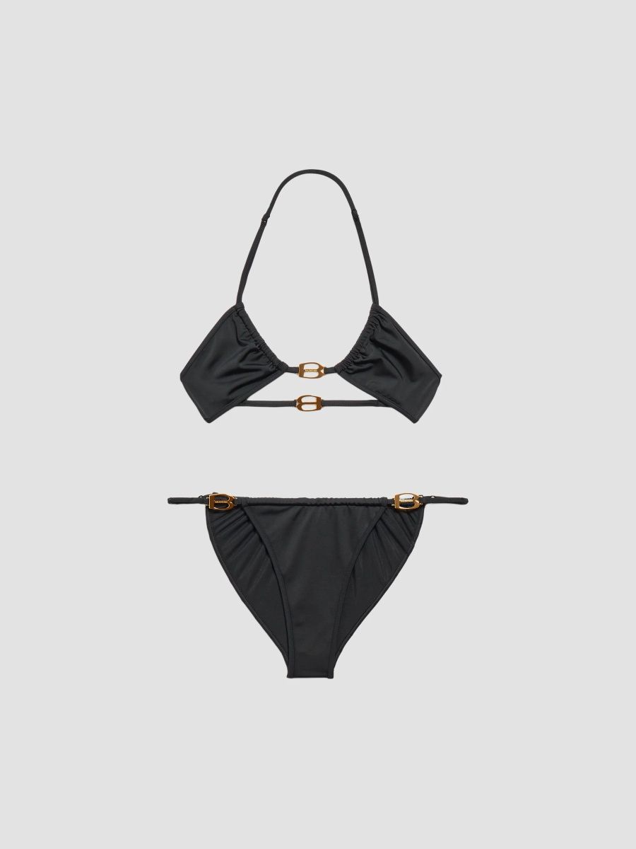 Balenciaga Women's BB Buckle Bikini - Black - Size XS