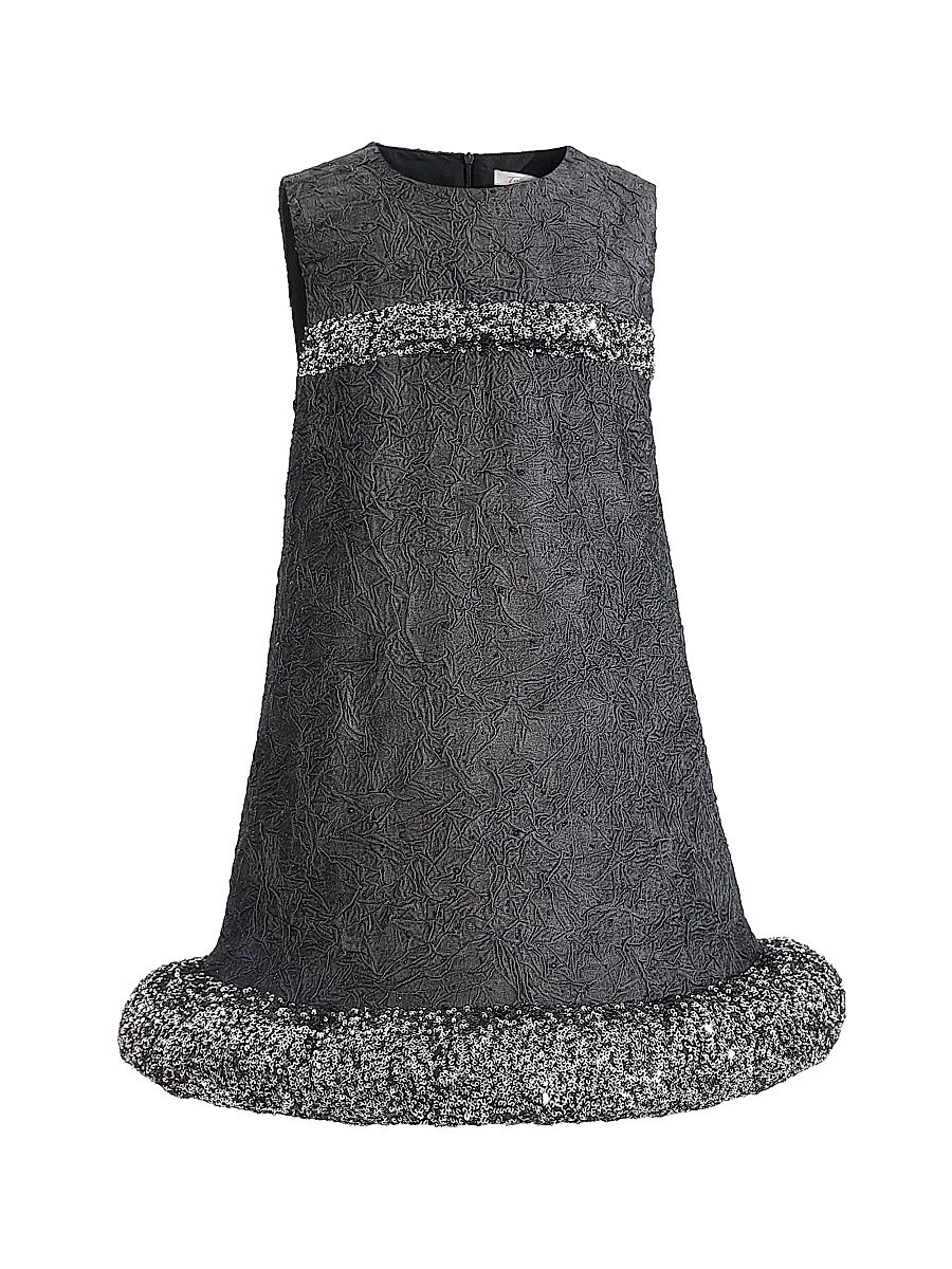 Little Girl's & Girl's Speckled Dress - Gray - Size 9