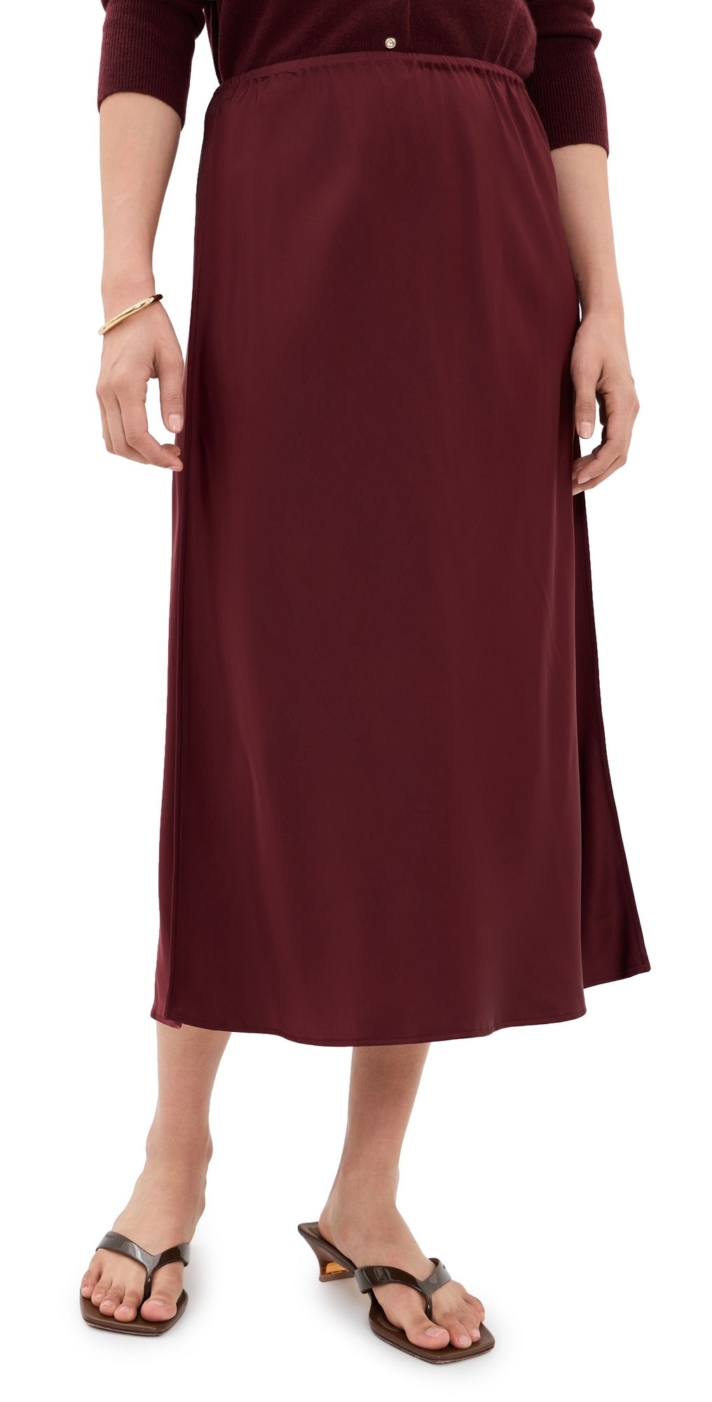 Vince Pull On Slip Skirt Black Rose XS