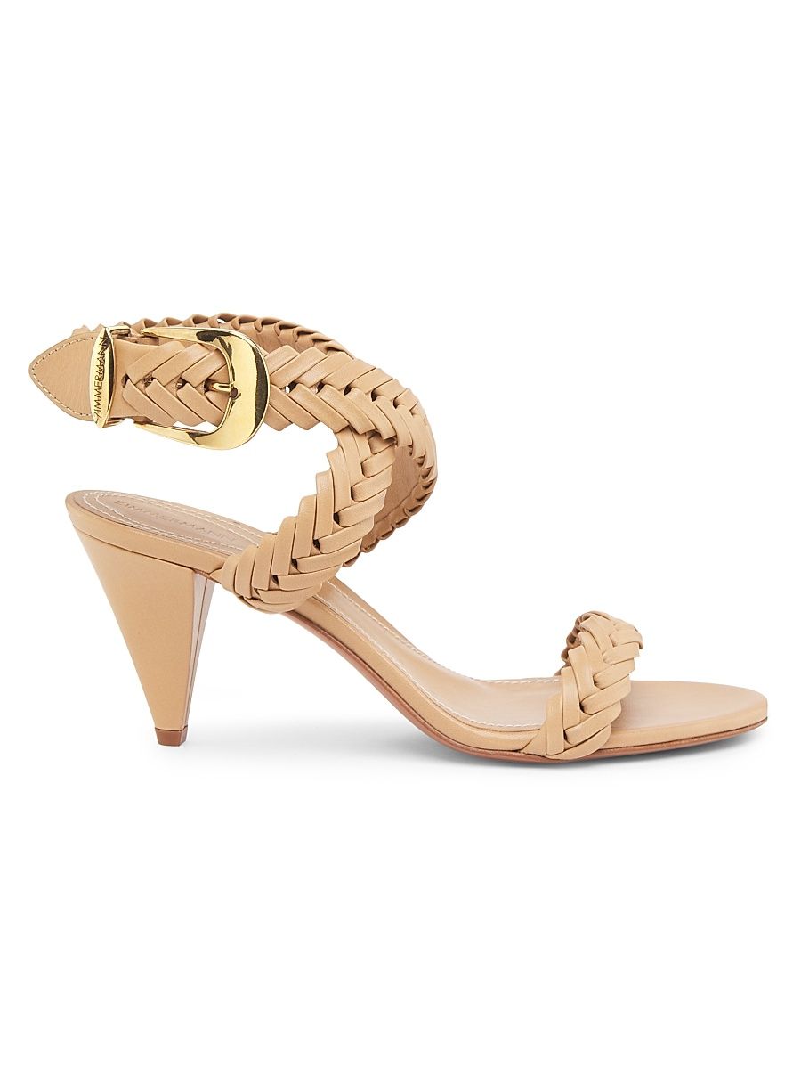 Women's Helix Woven Leather Sandals - Wheat - Size 8