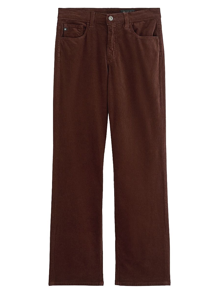Women's Brinley Stretch Corduroy Straight-Leg Pants - Coffee Bean - Size 31