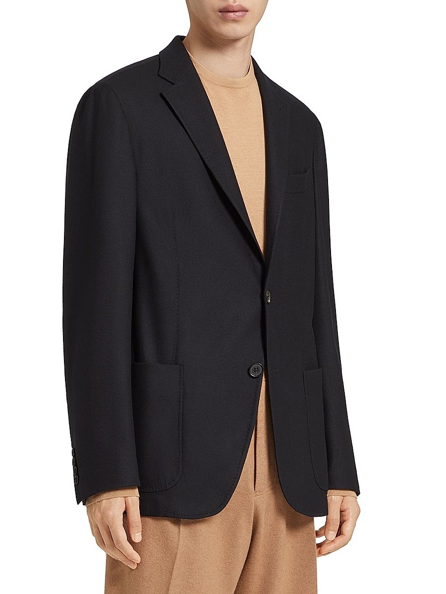 Men's Trofeo Cashmere Shirt Jacket - Black - Size 48