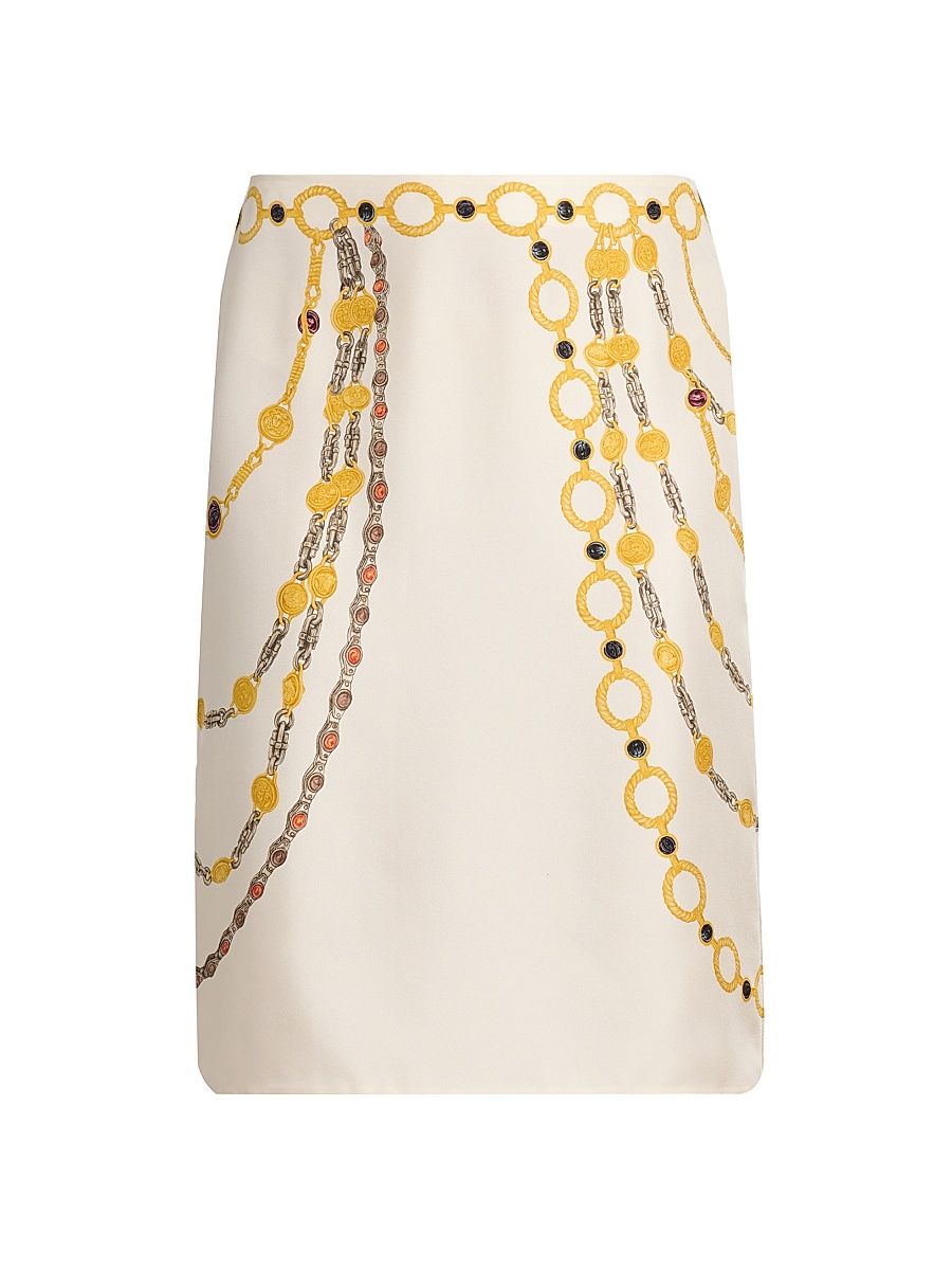 Women's The Lover Silk Twill Pencil Skirt - Multi Color - Size 10