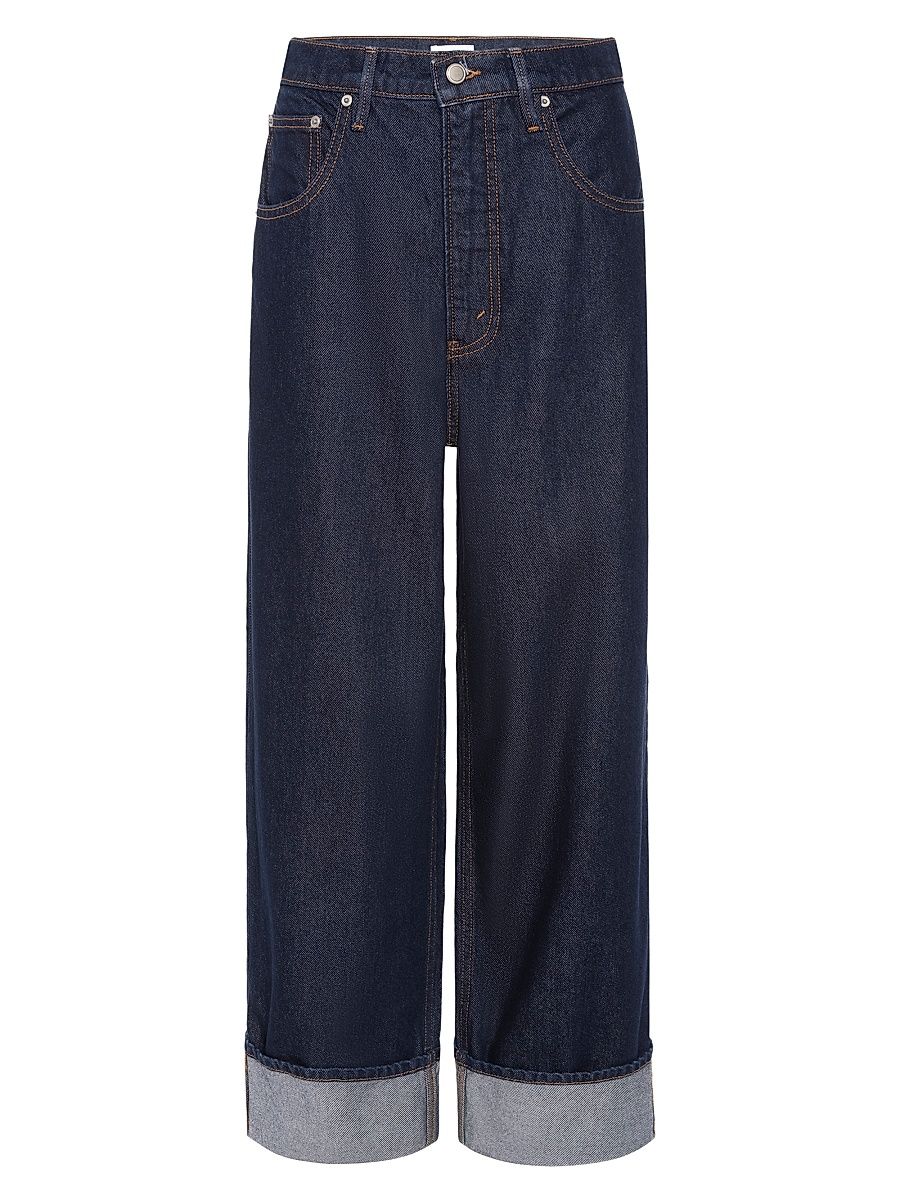 Women's Good Standard Baggy Cuffed Jeans - Indigo - Size 8