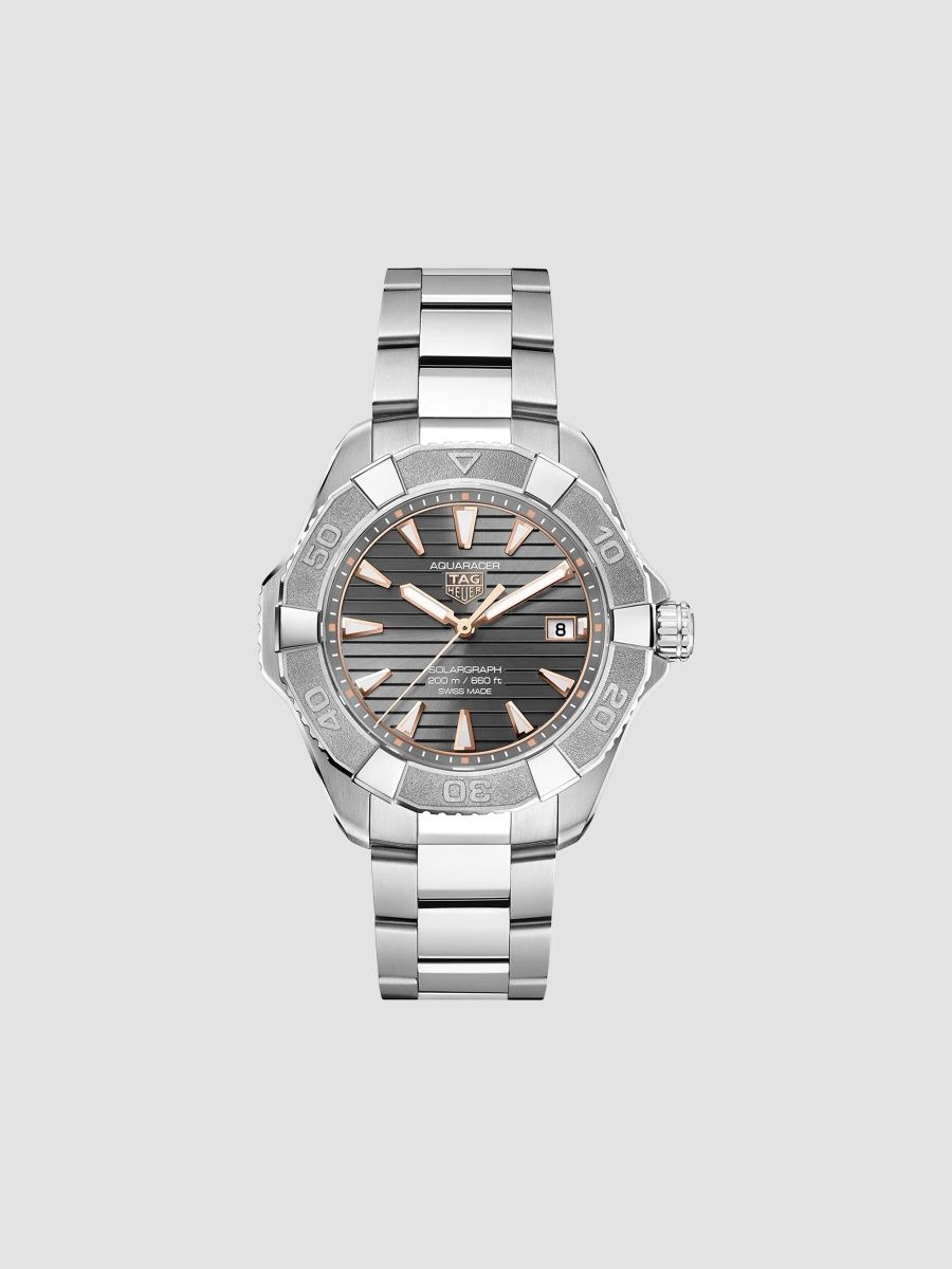 TAG Heuer Women's Aquaracer Titanium Solargraph Watch/40MM - Grey Pink
