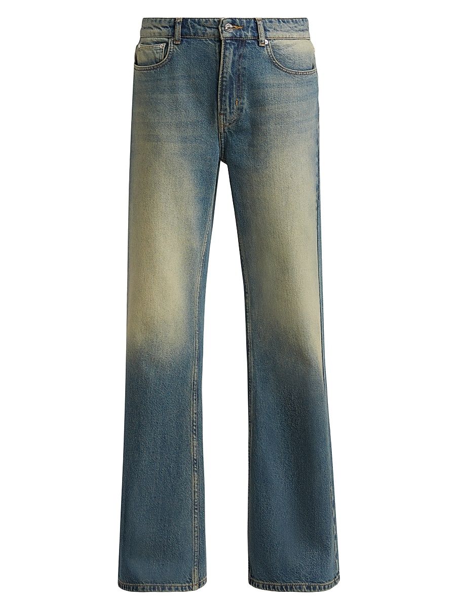 Women's Mid-Rise Straight Jeans - Multi Blue - Size 28