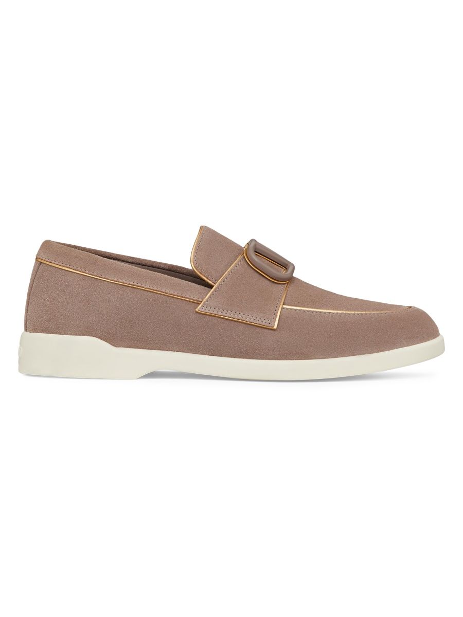 Valentino Women's Leisure Flows Split Leather Loafers - Clay Antique Brass - Size 11