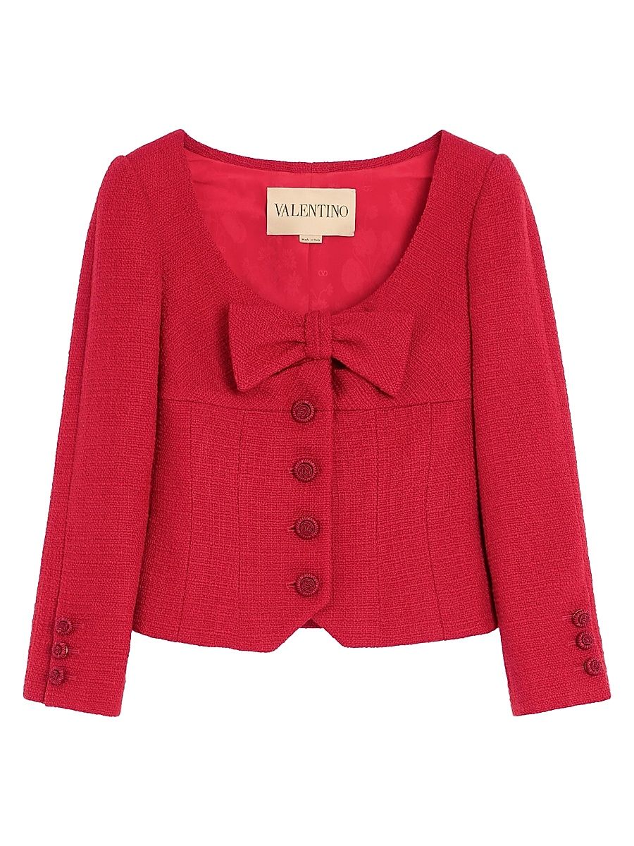 Women's Short Jacket in Plain Wool Tweed - Paris - Size 8