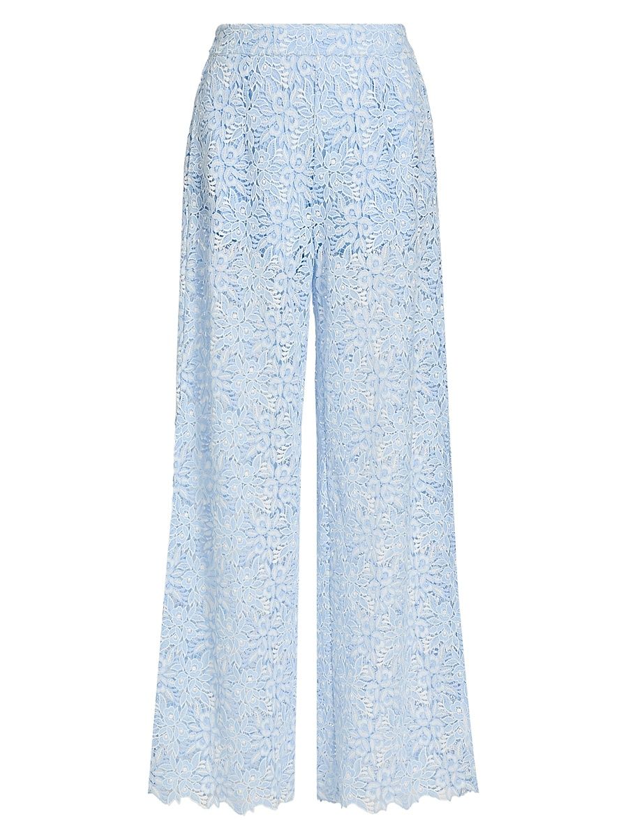Women's Fifi Lace Pants - Light Blue White - Size Large