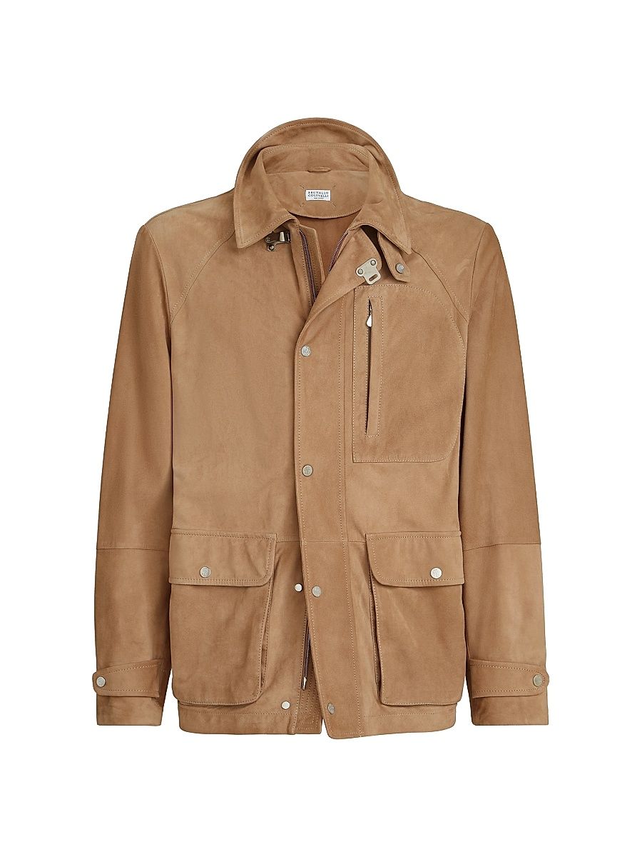 Men's Suede Unlined Field Jacket - Light Brown - Size Small