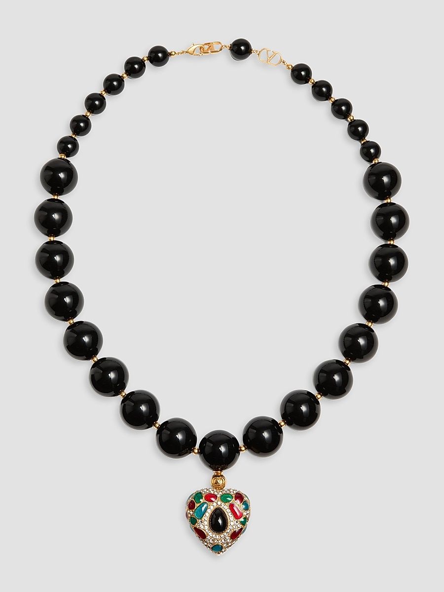 Women's Coeur Royal Necklace in Metal, Resin, Enamel and Swarovski Crystals
