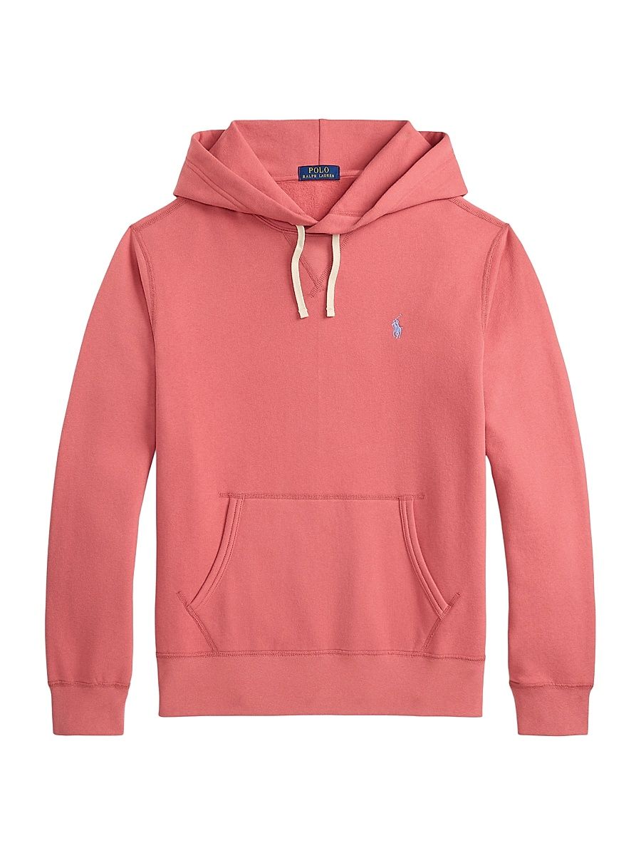 Men's Cotton-Blend Fleece Hoodie - Red Sky - Size XXL