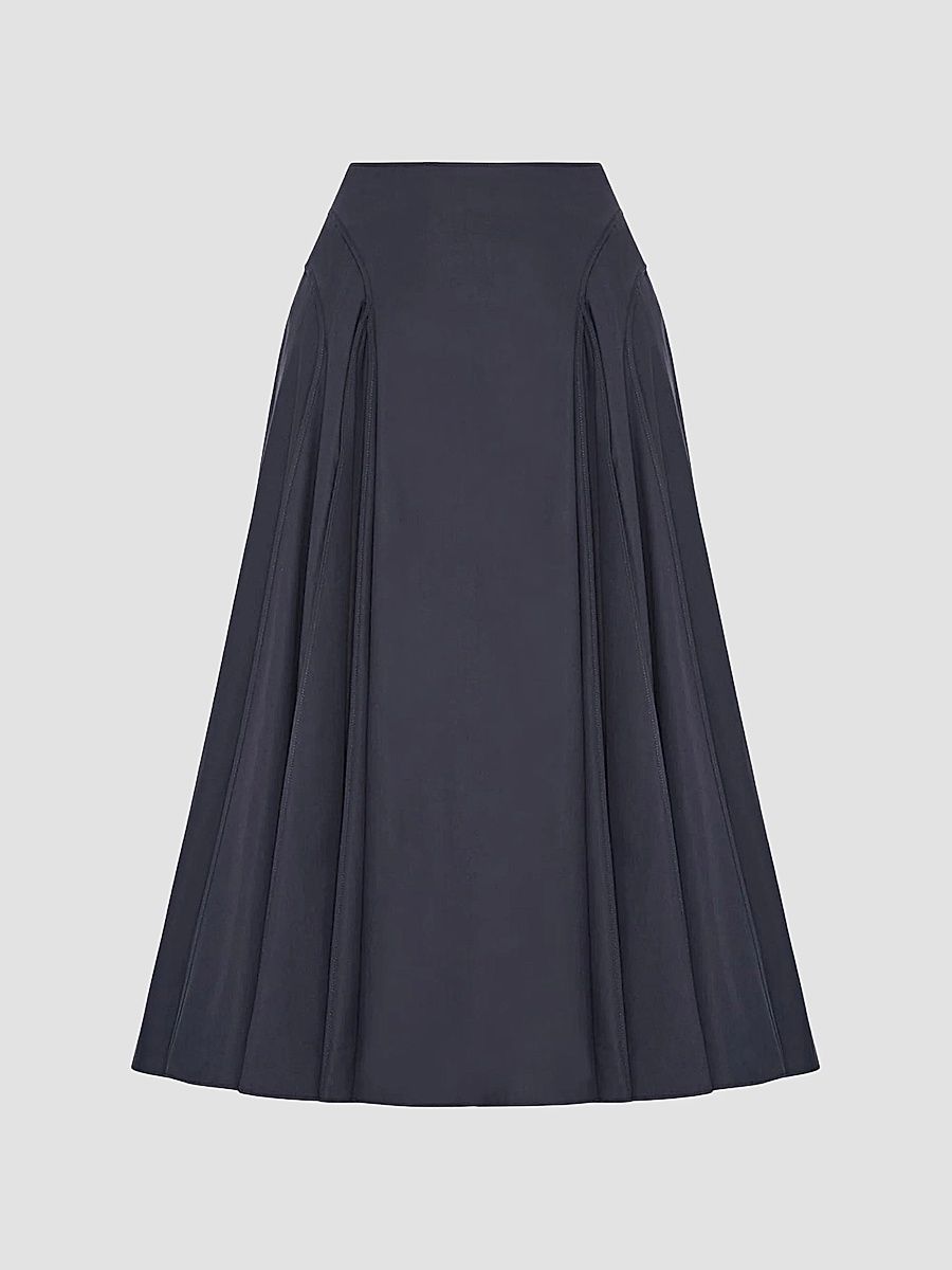 Women's Seamed Full Skirt - Midnight - Size Medium