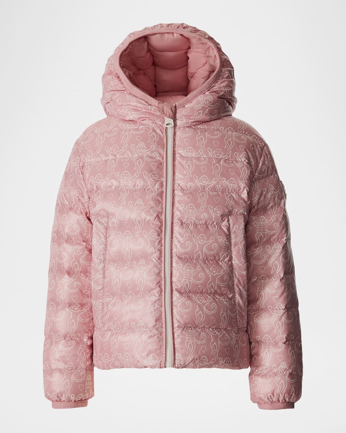 x Roller Rabbit Girl & apos;s Reversible Hooded Down Jacket, Size 2-6