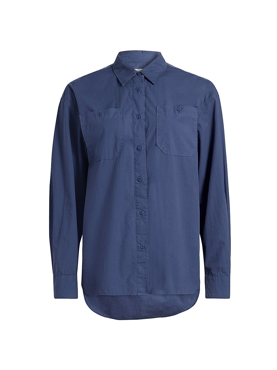 Women's Onora Cotton Shirt - French Navy - Size XL