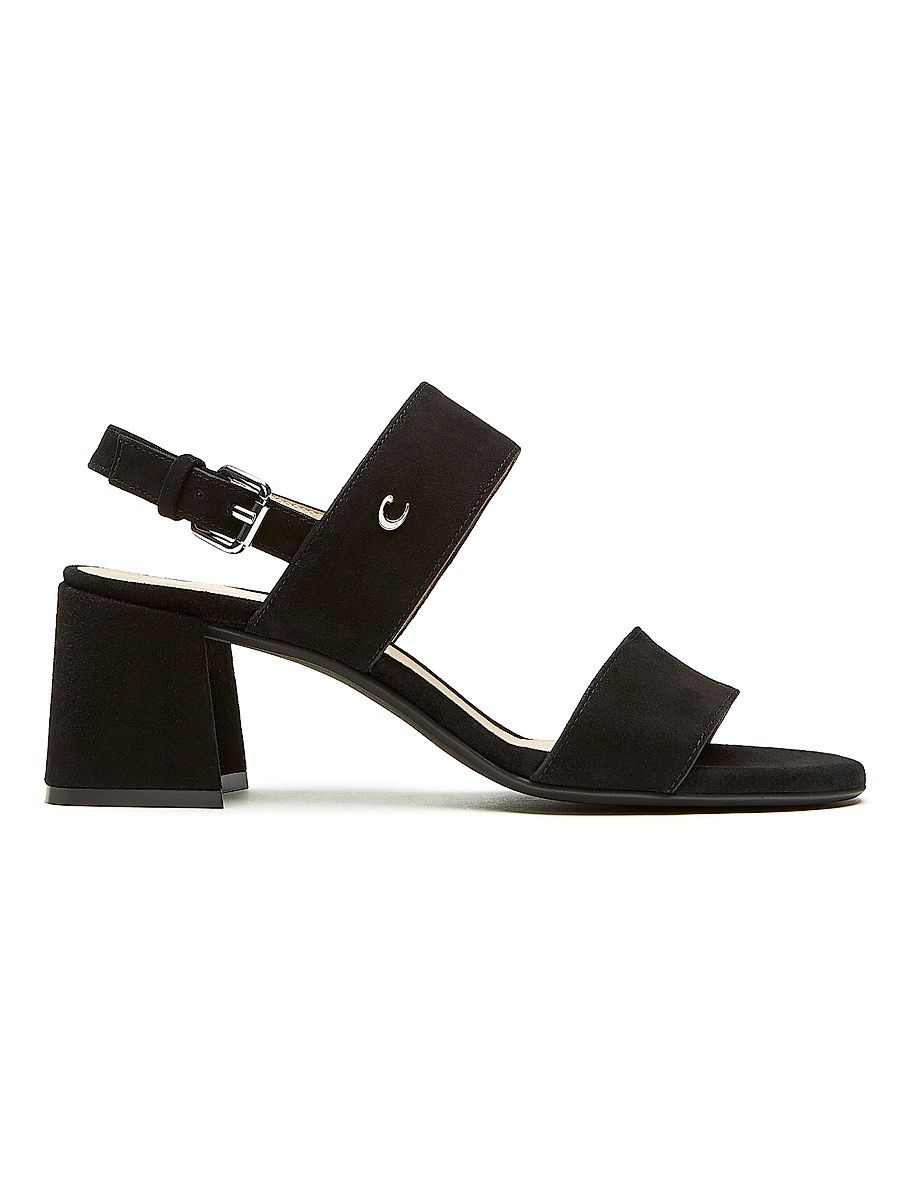 Women's Flemming Suede Block-Heel Sandals - Black - Size 10
