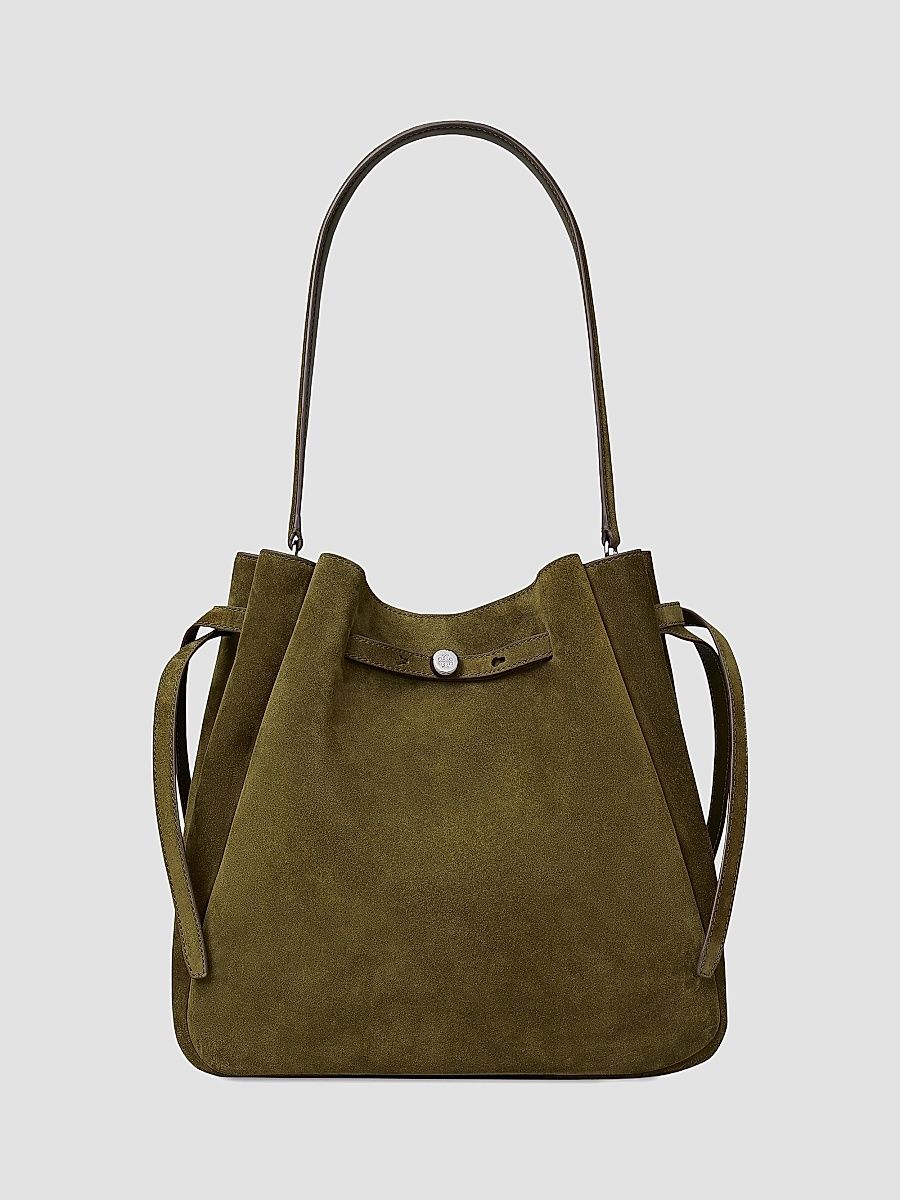 Tory Burch Women's Large Romy Suede Bucket Bag - Leccio