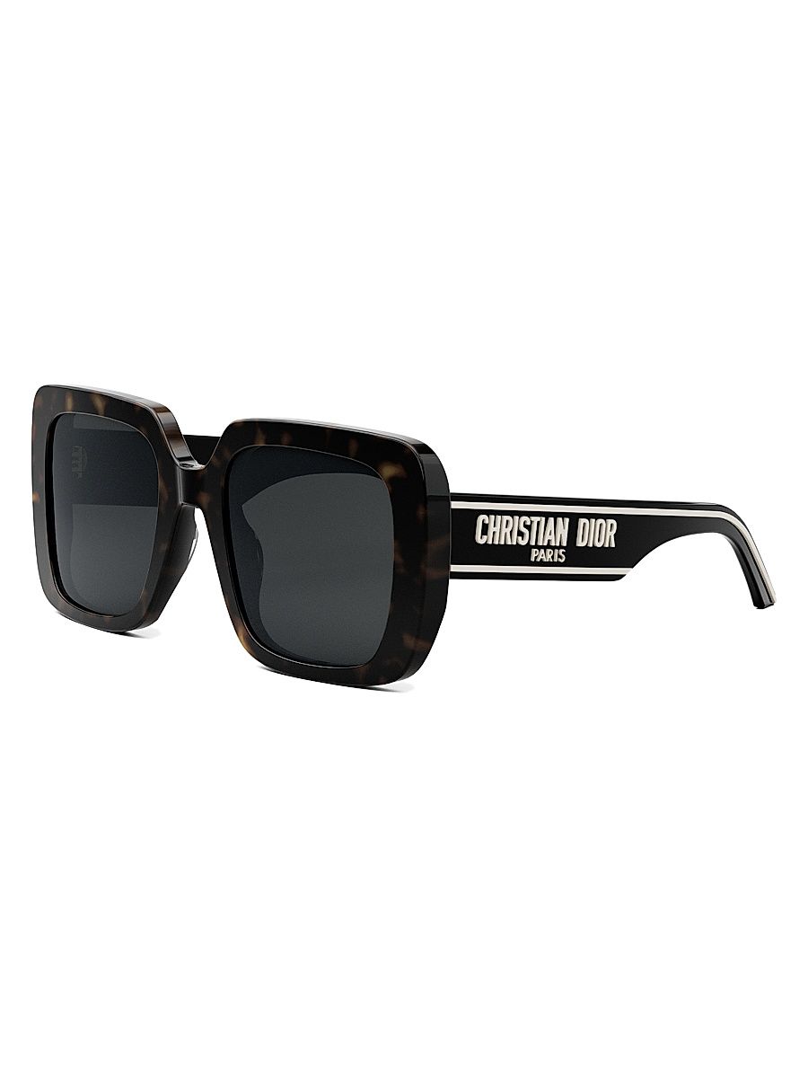 Women's Wildior S3U 55MM Geometric Sunglasses - Dark Havana