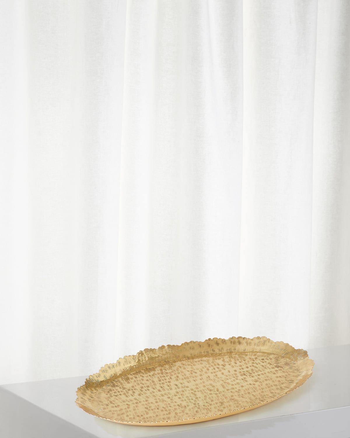 Large Hammered Oval Tray