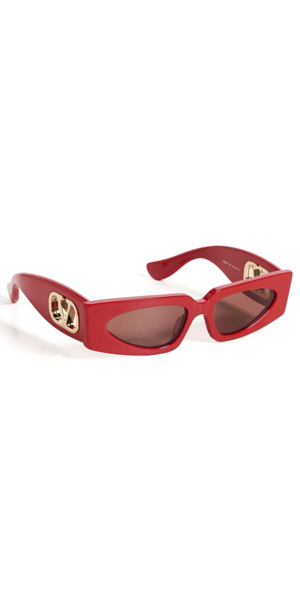 Valentino Vain Bold Sunglasses Red/Brown One Size