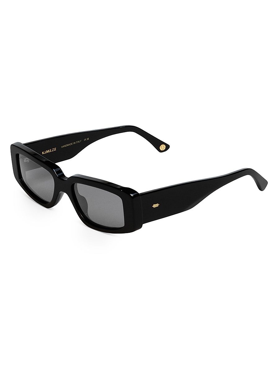 Women's Concept 2 54MM Elongated Sunglasses - Black Dark Grey