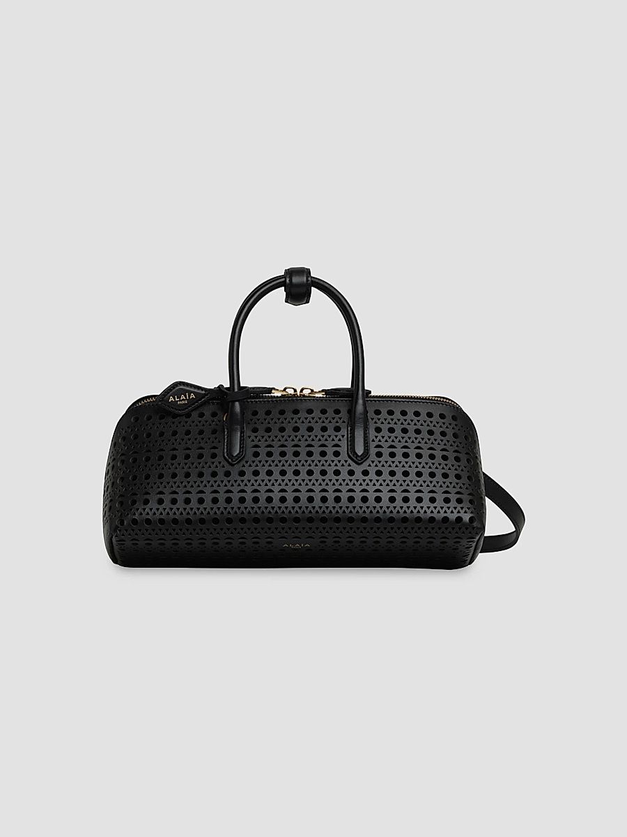ALAÏA Women's Small Delta Leather Top Handle Bag - Noir