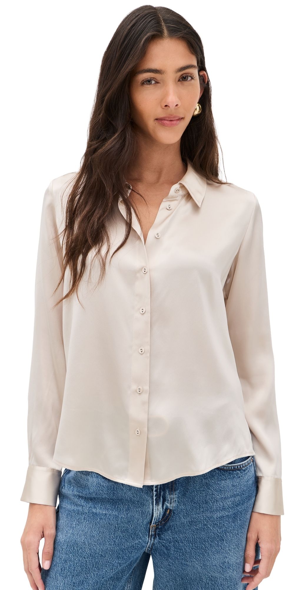 CAMI NYC Crosby Blouse Oat M